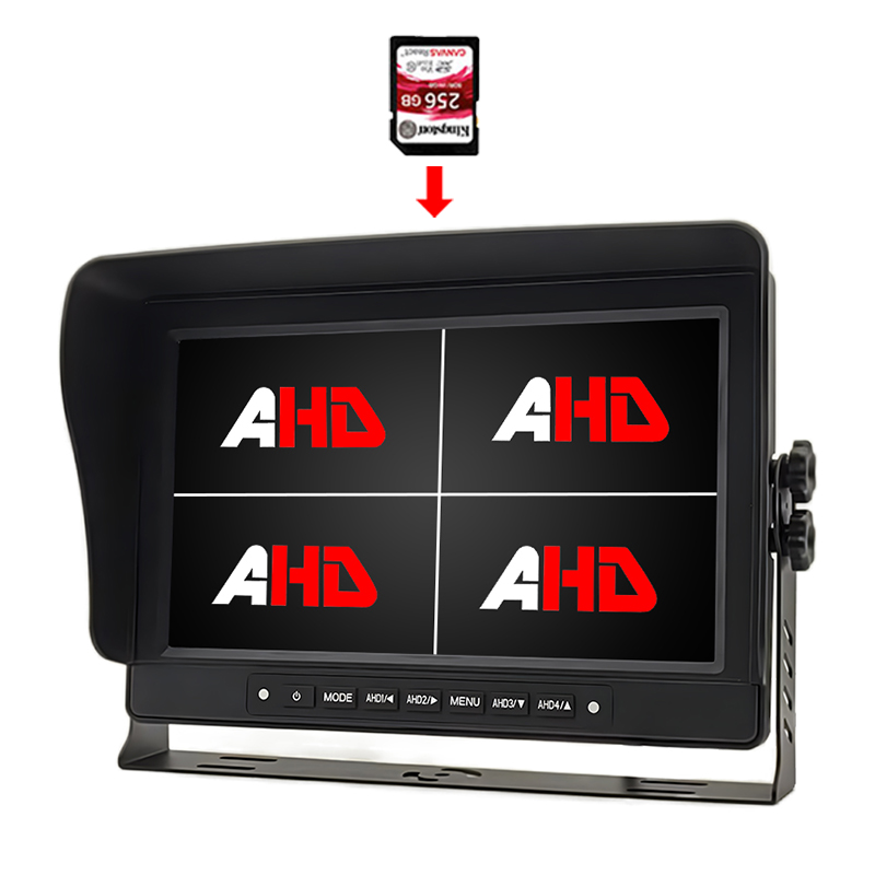 10.1 Vandtæt Quad View Display Videooptagelse AHD-skærm