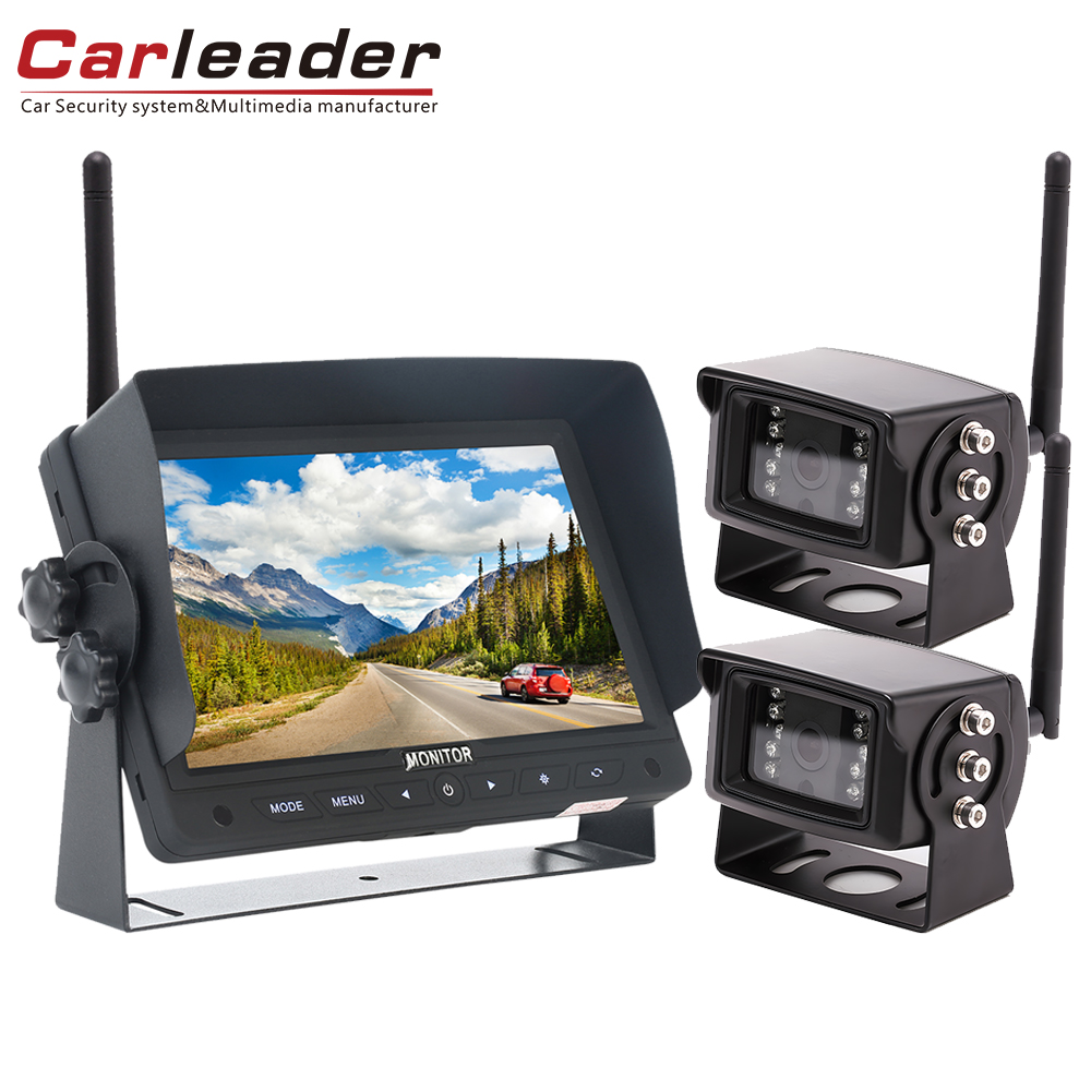 7 tommer digital trådløs 2 kameraindgange Rear View Monitor til trailer