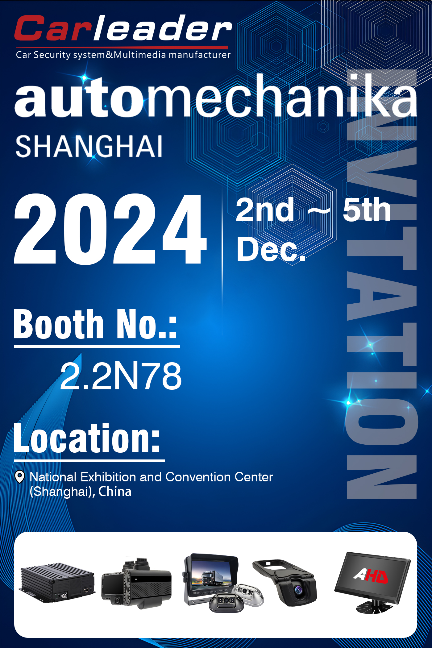 Automechanika Shanghai 2024-udstilling | Stand nr.: 2.2N78, leder venter på dit besøg