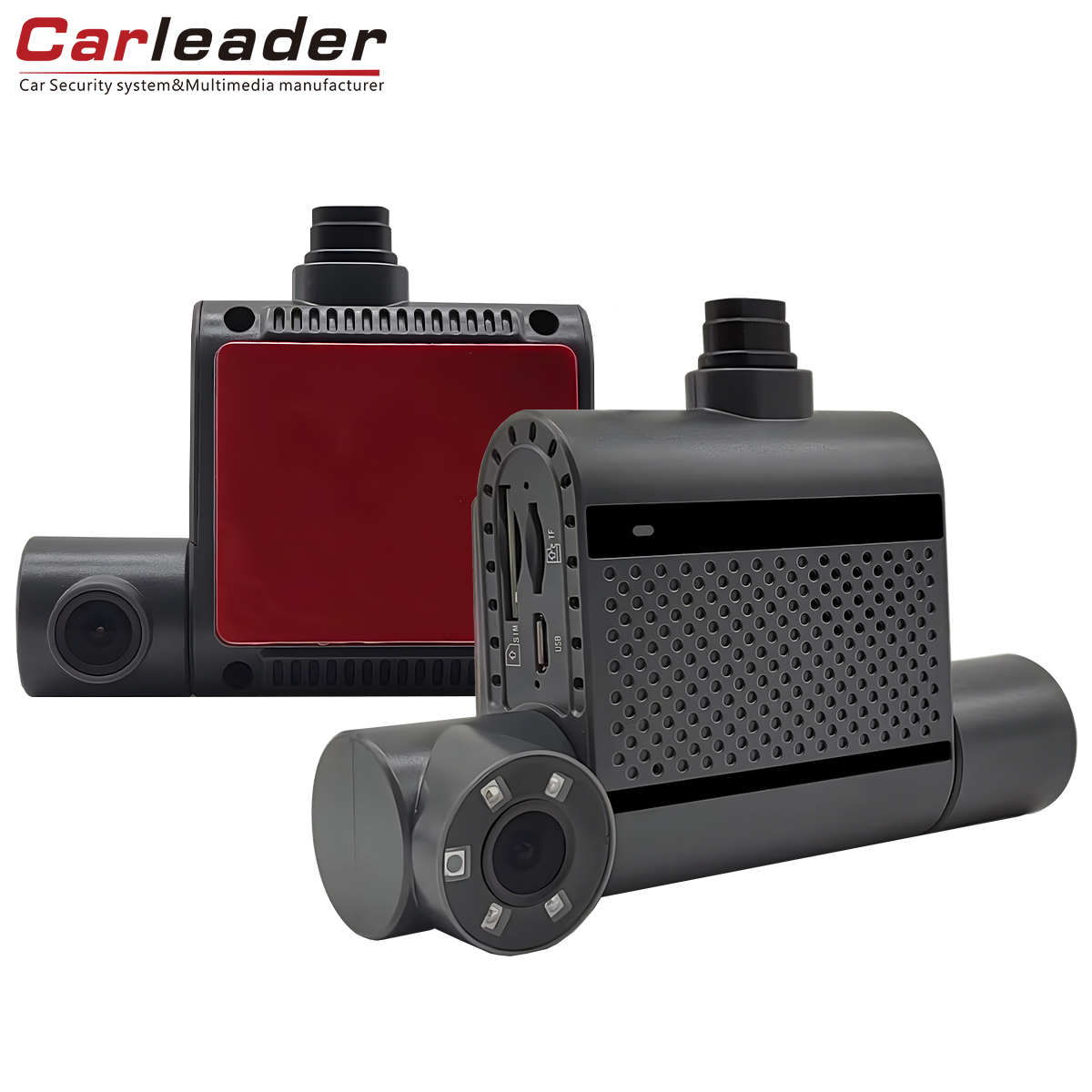 Kør smartere, hold dig beskyttet-carleader dobbeltkanal DVR-optagelse HD 1080p dash-kamera