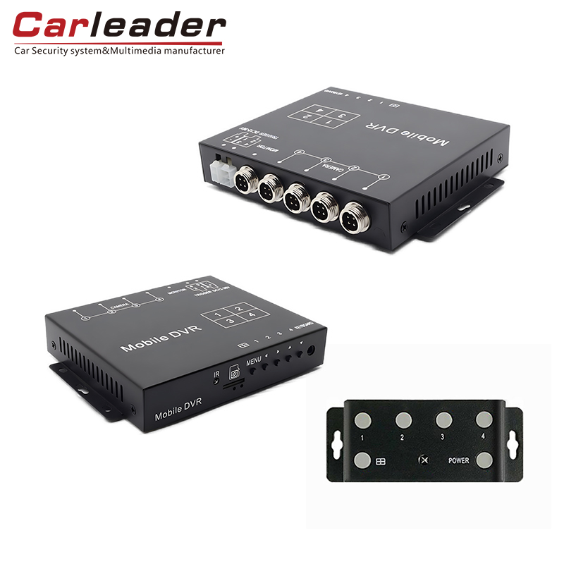 Carleader 4Ch AHD 1080p Mini Mobile DVR Support TF Card Storage