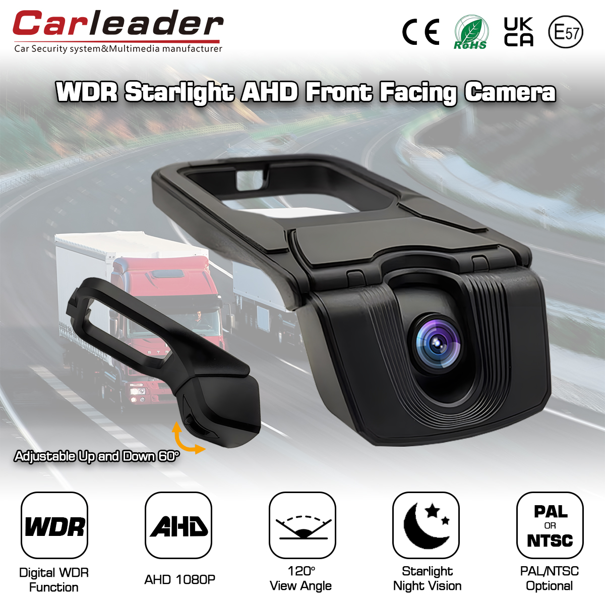 Carleader frontvendt Starlight Vision-kamera med digital WDR-funktion Carleader frontvendt Starlight Vision-kamera med digital WDR-funktion
