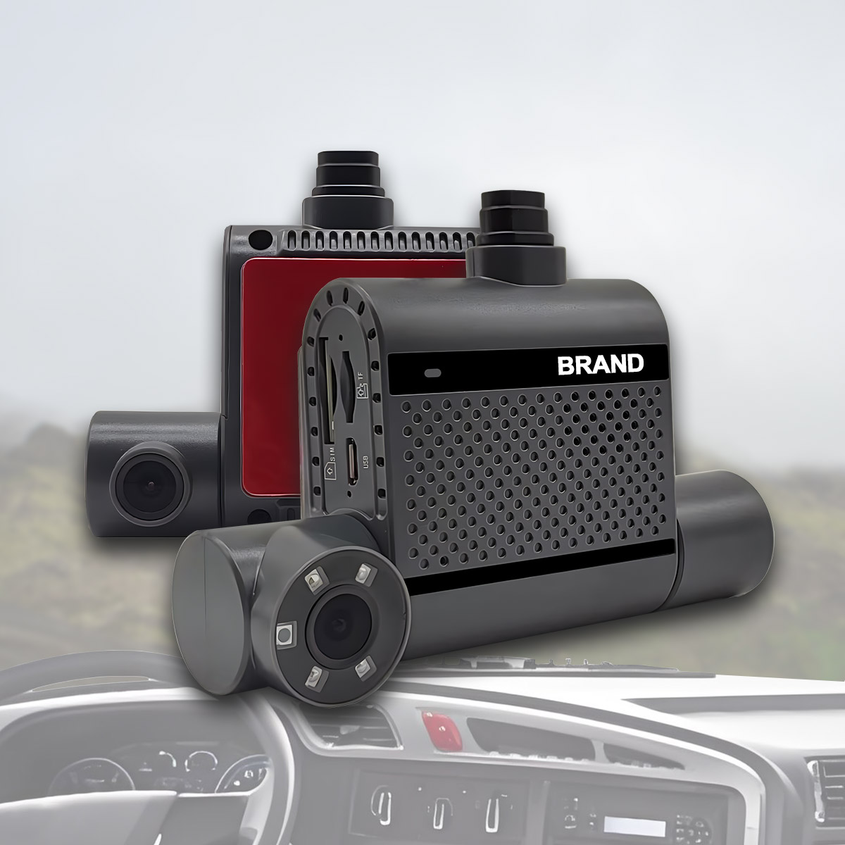 Carleader Dual Lens 2CH 1080P HD Dash Camera Support 4G+GPS+WIFI