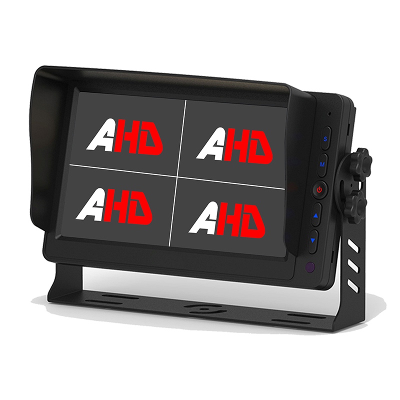 7 tommer 4CH AHD-indgange Quad View Display-skærm