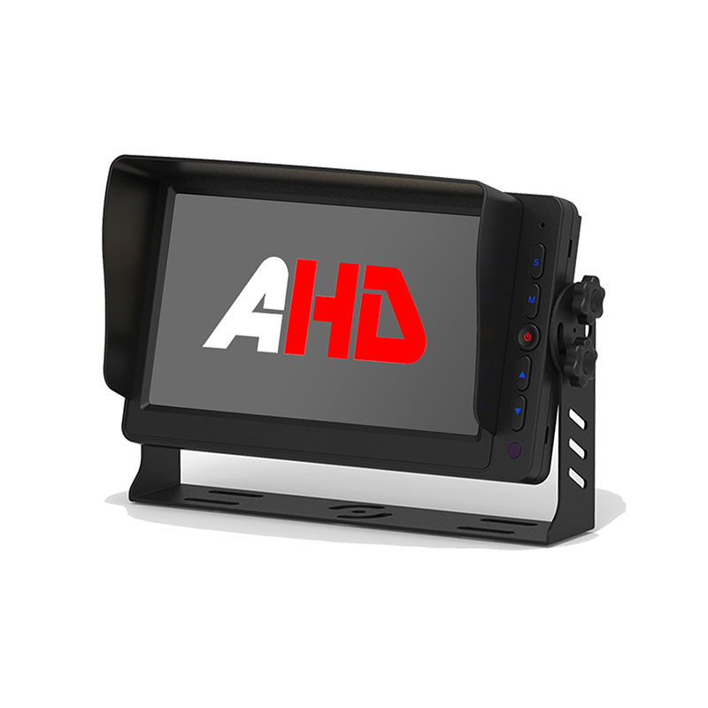 7 tommer AHD køretøjsskærm med 5 baggrundsbelyste knapper og dobbelte videoindgange