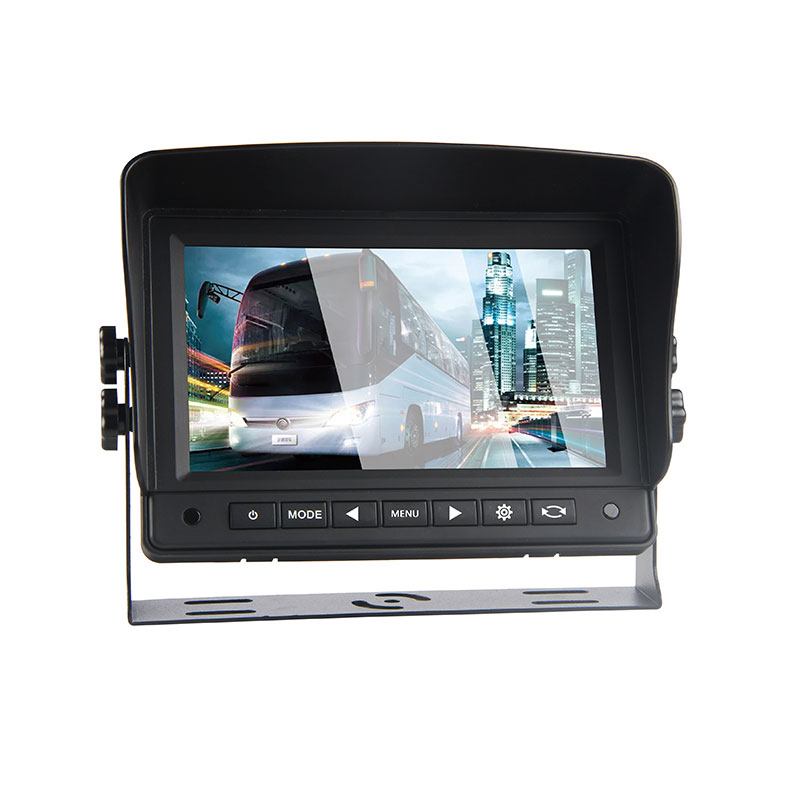 7 tommer Heavy Duty Vehicle Dash Mount Monitor med to kameraindgange