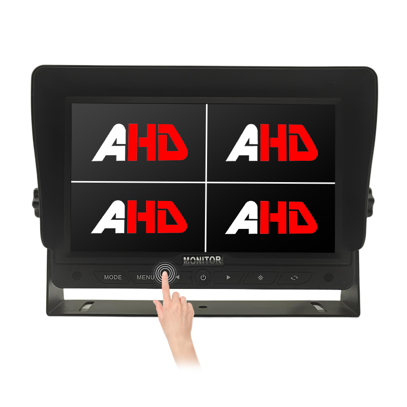7 tommer Quad Split Screen AHD Touch Buttons Reversing Monitor