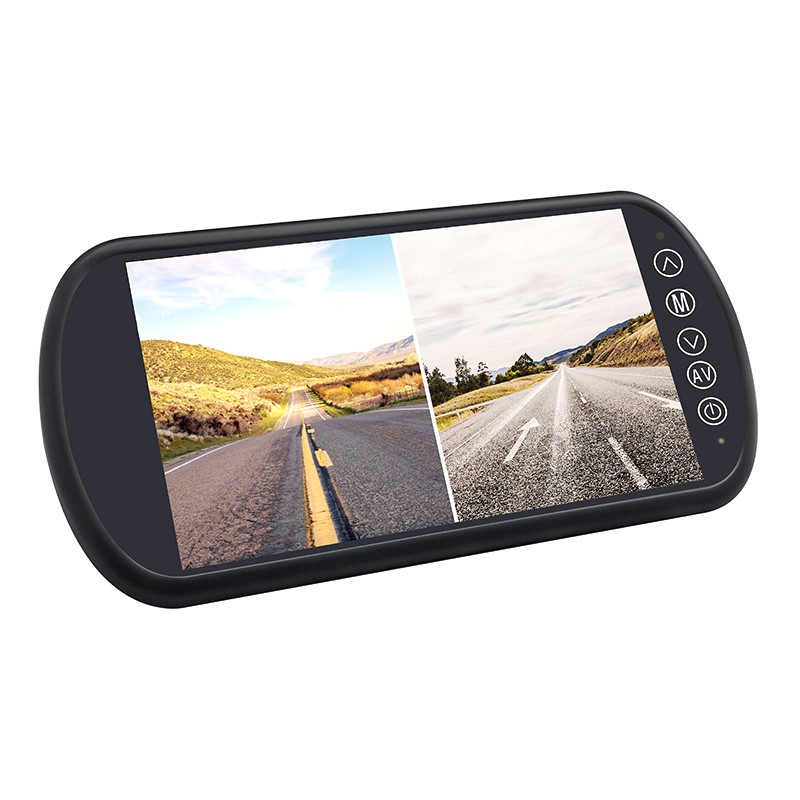 Carleader 7 tommer dobbelt split AHD Vehicle Mirror Monitor