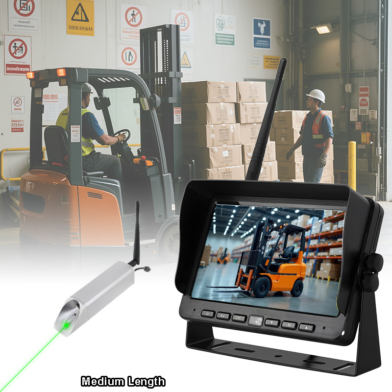 Trådløst magnetisk gaffeltruck-kamerasystem Medium Size Support Laserpositionering